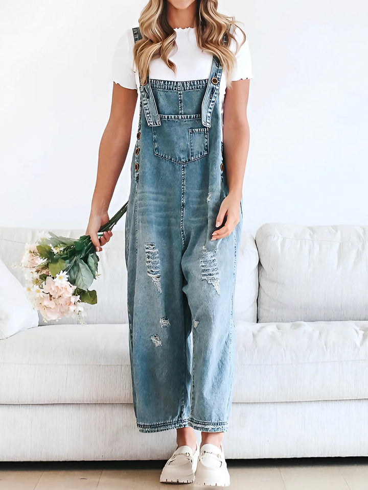 CHRIS | LOOSE-FITTING DENIM OVERALLS