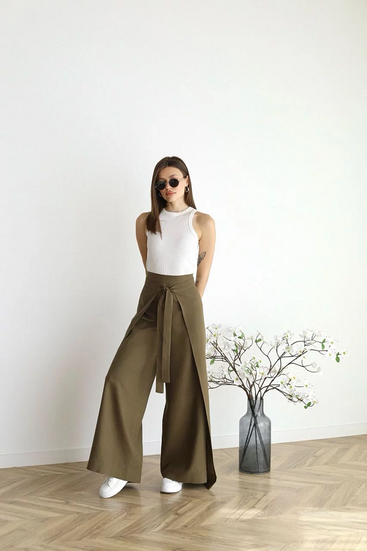 ELLA | LINNEN-BLEND PANTS LOOSE FIT