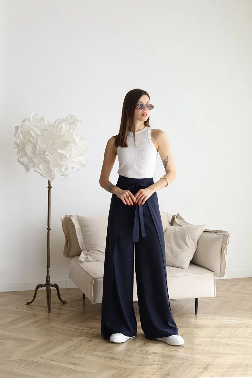 ELLA | LINNEN-BLEND PANTS LOOSE FIT