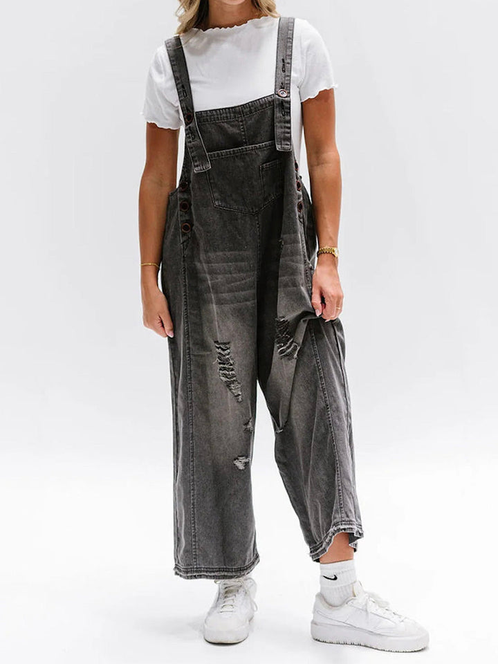 CHRIS | LOOSE-FITTING DENIM OVERALLS