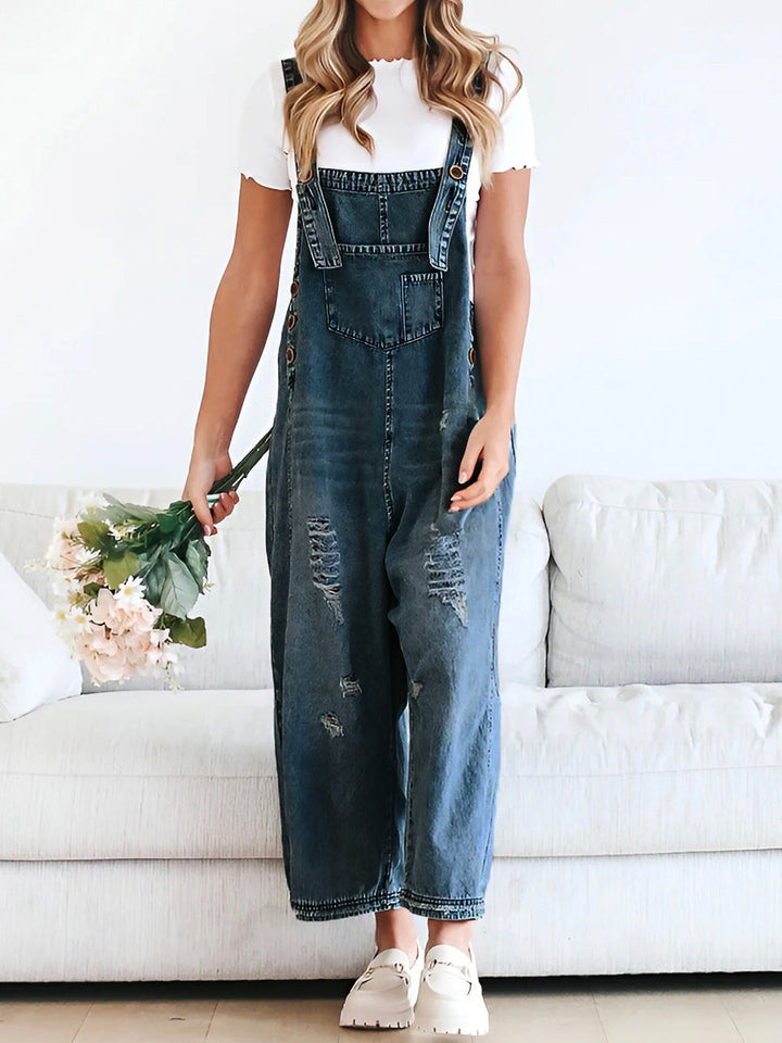 CHRIS | LOOSE-FITTING DENIM OVERALLS